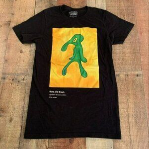 spongebob squarepants bold and brash squidward abstract art black shirt small